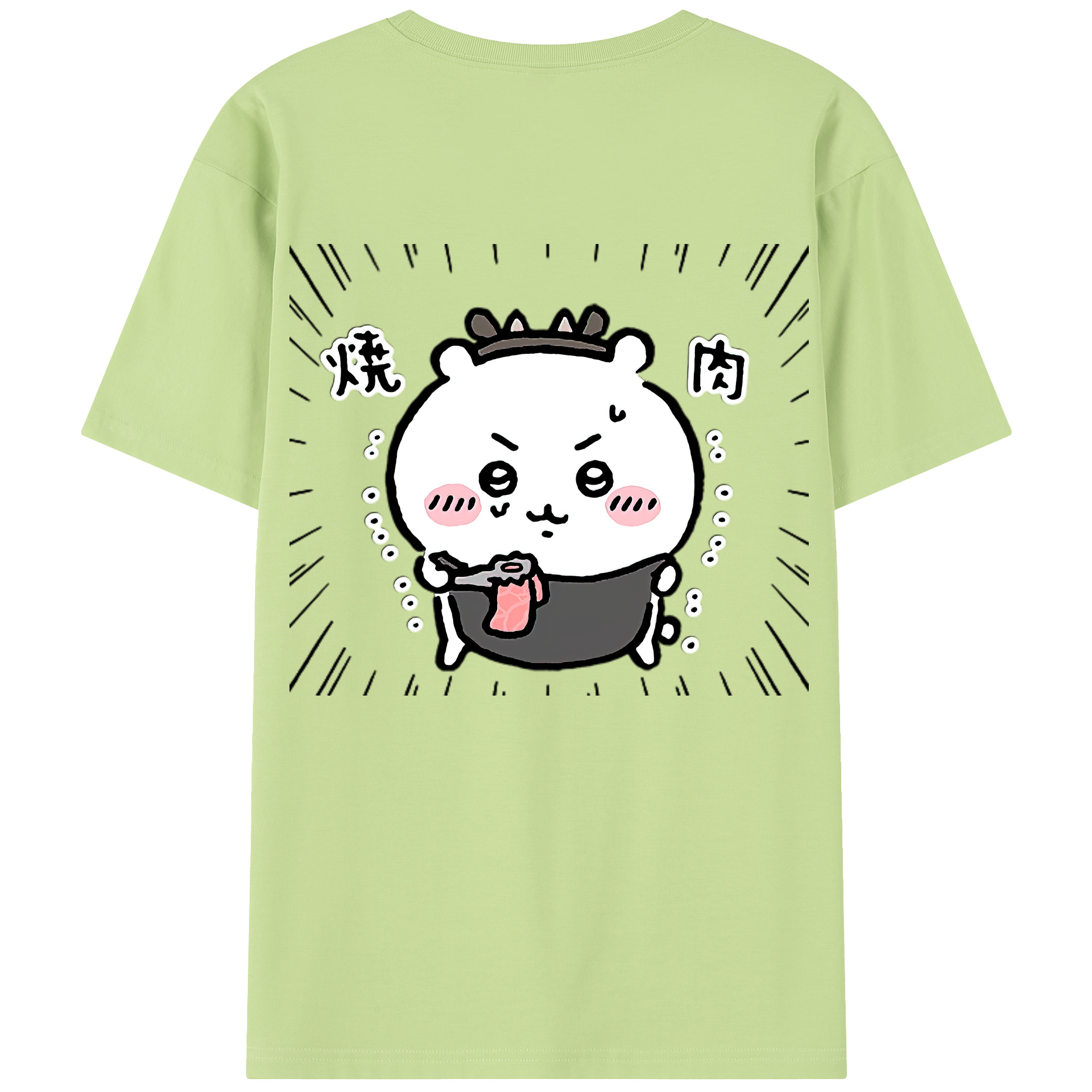 （画像用） ちいかわ ちいかわ Chii-kawa chiikawa 綿100％半袖Tシャツ（背面プリント）